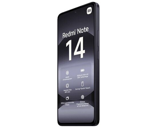  Смартфон Xiaomi Redmi Note 14 4G 8/128Gb  Midnight Black (Черный) 