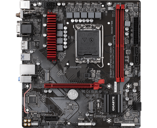  MB s1700 Gigabyte B760M Gaming AC DDR4, Intel B760, 2xDDR4-3200 МГц, 1xPCI-Ex16, 2xM.2, Micro-ATX 