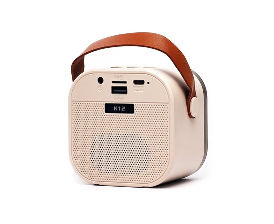  Портативная акустика - K12 c микрофоном (beige) (231783) 