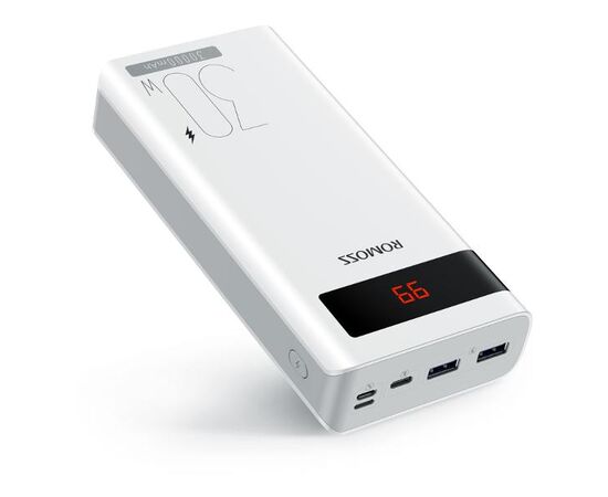  Мобильный аккумулятор Romoss Sense 8PS Pro 30000mAh 3A QC 4xUSB беспров.зар. белый 