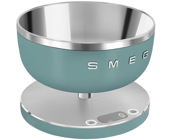  Кухонные весы SMEG KSC01EGMWW цифровые, максимальный 5 кг, шаг 1 г, цвет изумрудно-зеленый 
