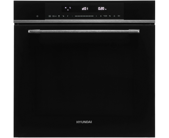  Духовой шкаф Hyundai HMEO 6780 DX черное стекло/серебристый 