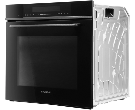  Духовой шкаф Hyundai HMEO 6780 DX черное стекло/серебристый 
