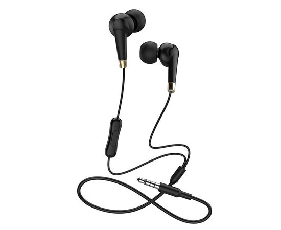  Наушники Hoco M58 Amazing universal earphones with mic , Черный 