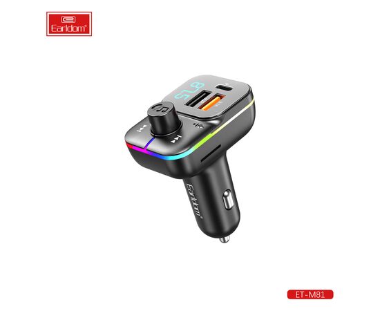  ФМ модулятор (2USB выхода + USB-C, microSD, Bluetooth) Earldom ET-M81 