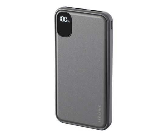  Внешний аккумулятор Breaking P216, 2USB-A + USB-C, 10 000 mAh, 3.0A, 22.5W, PD, LED (Графит) 