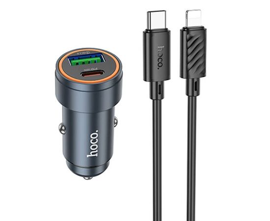  АЗУ Hoco Z57A Glorious PD30W+QC3.0 car charger set(C to iP) 