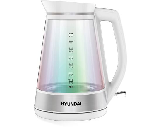  Электрочайник Hyundai HYK-G3037 белый/прозрачный 