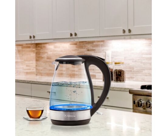  Электрочайник Vitek VT-7015 стекло/коричневый 