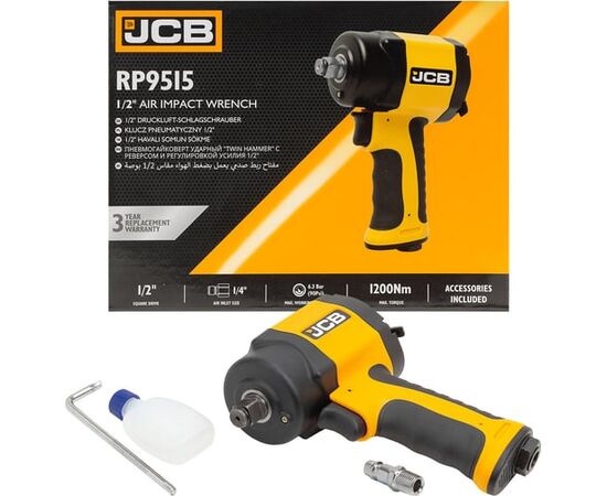  Пневмогайковерт JCB Twin Hammer JCB-RP9515(58330) ударный с реверсом и регулировкой усилия 1/2" 