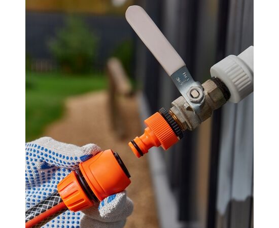  Коннектор для шланга Rexant 62-0218 Четыре Сезона быстросъемный, 1/2", с аквастопом 