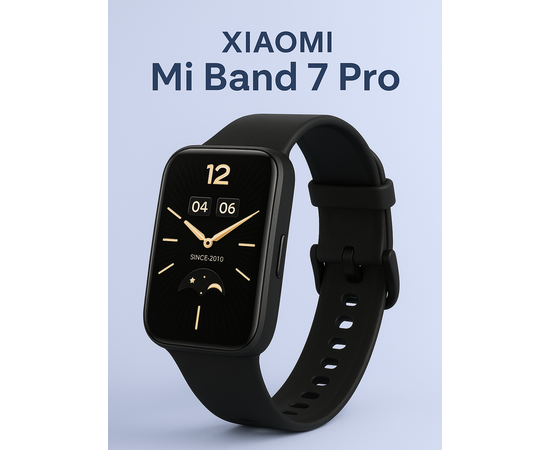  Ремешок силиконовый для Xiaomi Mi Band 7 Pro (44 мм) черный (Сяоми Ми Бенд 7 Про) 