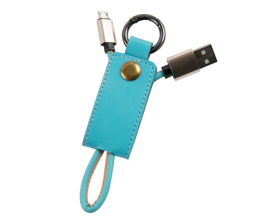  Кабель-брелок MB Mobility USB – Micro-USB, 25 см, голубой 
