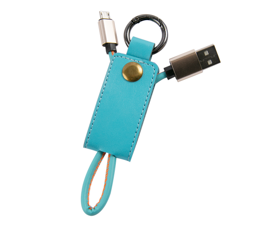  Кабель-брелок MB Mobility USB – Micro-USB, 25 см, голубой 