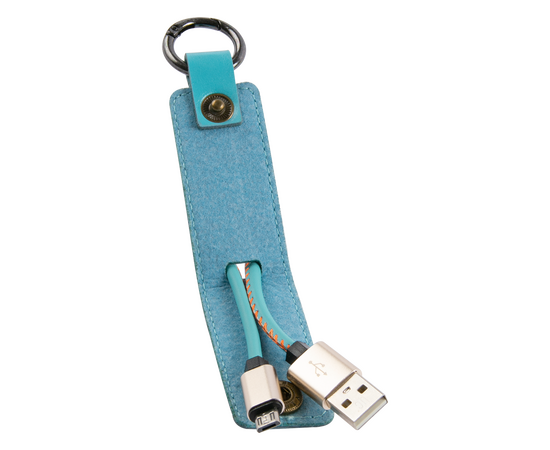  Кабель-брелок MB Mobility USB – Micro-USB, 25 см, голубой 