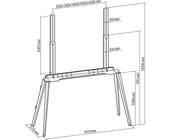  Подставка для телевизора Cactus CS-ST3646BKWN черный/орех 49"-75" макс.40кг напольный 