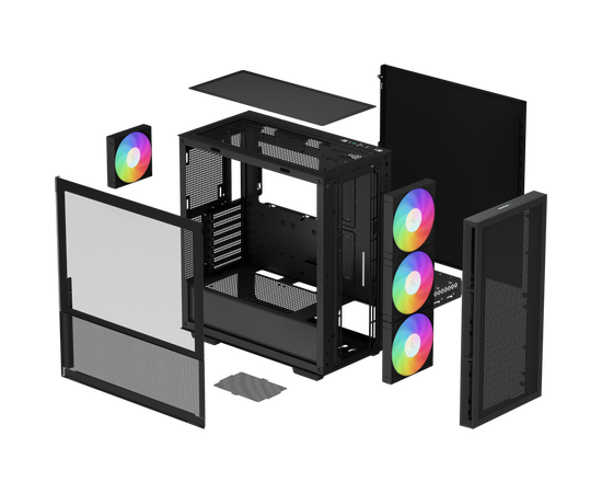  Корпус DeepCool CH560 Black (R-CH560-BKAPE4-G-1) (ATX, без БП, 2хUSB, с окном) 