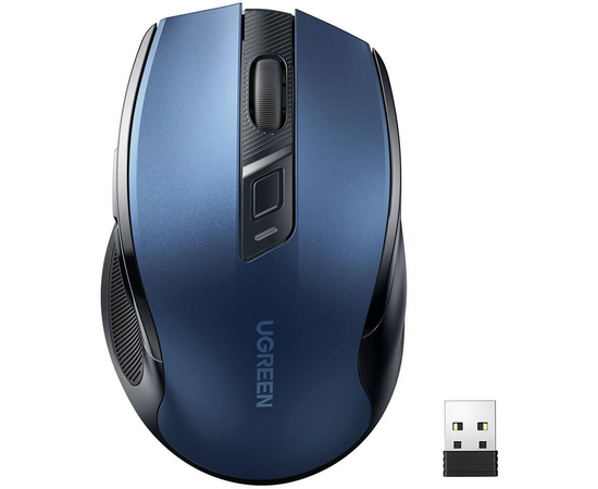  Мышь UGREEN MU006 (25753) Ergonomic Wireless Mouse Blue 