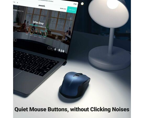  Мышь UGREEN MU006 (25753) Ergonomic Wireless Mouse Blue 