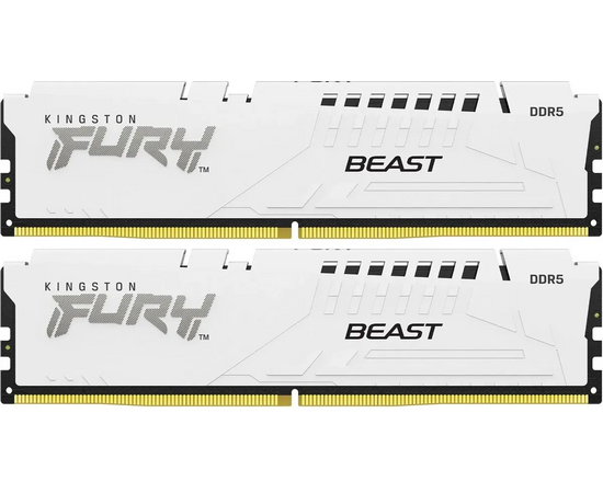  ОЗУ Kingston Fury Beast KF560C30BWK2-64 DDR5 - 2x 32ГБ 6000МГц, DIMM, White, Ret 