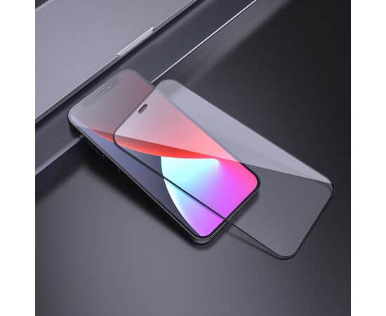  Защитное стекло HOCO A12 для iPhone 12 Mini 5.4", Full Glue 3D, 0.3mm, Test1, прозрачный+черная рамка 
