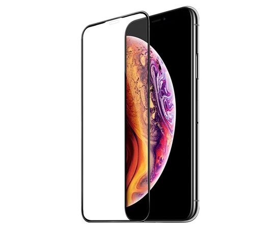  Защитное стекло HOCO A12 для iPhone XS Max/11 Pro Max, Full Glue 3D, прозрачный+черная рамка 