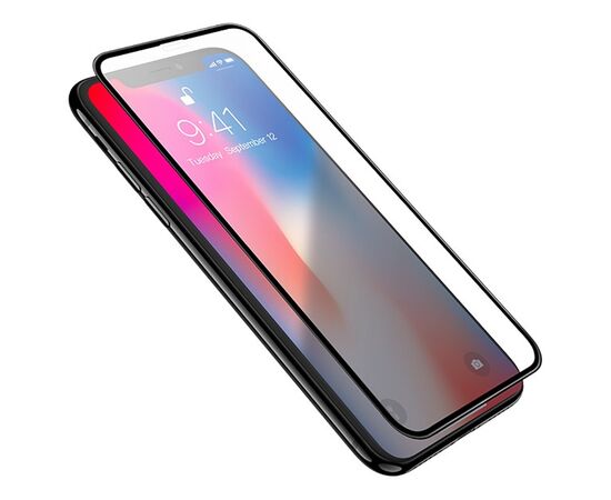  Защитное стекло HOCO A12 для iPhone XS Max/11 Pro Max, Full Glue 3D, прозрачный+черная рамка 